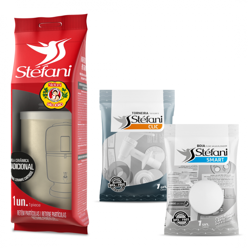 Candela Filtrante In Ceramica A Doppia Azione Stéfani Per Filtri Acqua Brasiliani (Beige)
